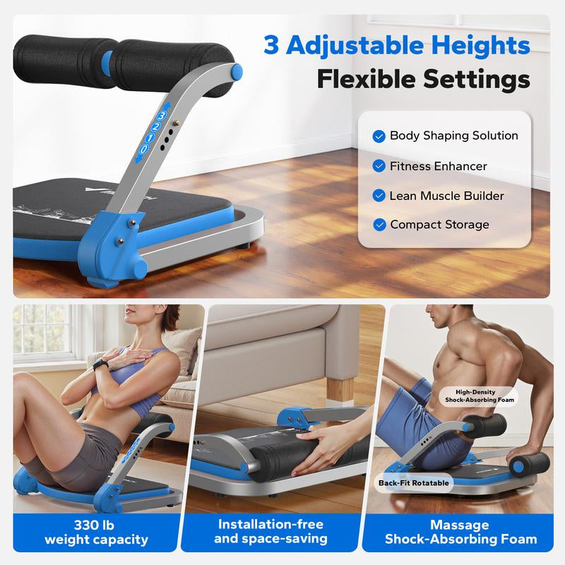 MERACH Sit-Up Exercise Equipment Ab Crunch Machine Roll-Up Machine Abdominal Workout Machine for Home Gym Core Ab Exercise Trainer