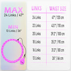 Jloibao Smart Weighted Fit Hoop plus Size for Adults Fitness Hula Circle-2 in 1 Infinity Fitness Hoop 24 Links Detachable & Size Adjustable with Waist Trainer for Women Durable Less Noise Easy Assembly