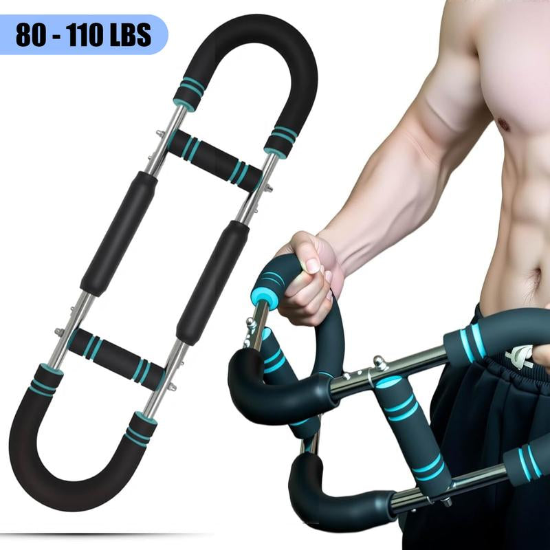 Arm Trainer Strengthen Chest and Arm Muscles Workout Men'S Fitness Trainer Detachable Adjustable Resistance Portable Power Twister Bar Home Fitness Equipment Fitness Level Chest Trainer