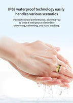 2025 New Smart Ring Blood Pressure Sleep Health Monitoring Multi-sport Modes smartring IP68 Waterproof Remote Care For Men Women