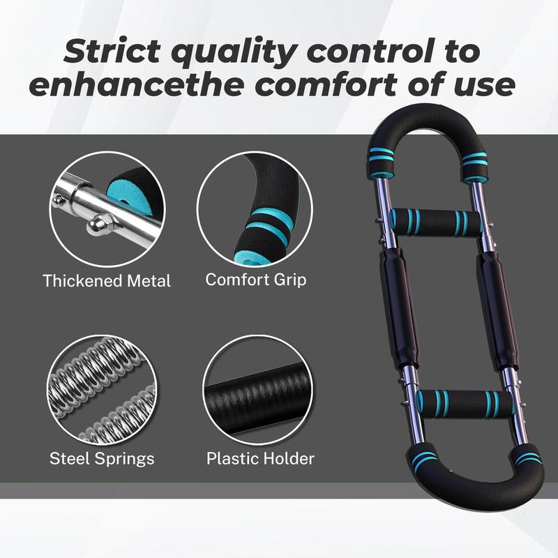Arm Trainer Strengthen Chest and Arm Muscles Workout Men'S Fitness Trainer Detachable Adjustable Resistance Portable Power Twister Bar Home Fitness Equipment Fitness Level Chest Trainer